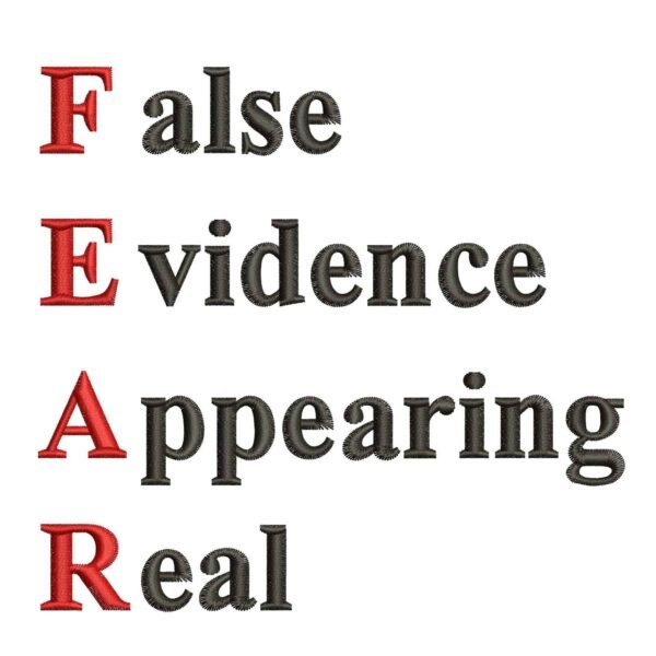 #14 FEAR EMBROIDERY DESIGN